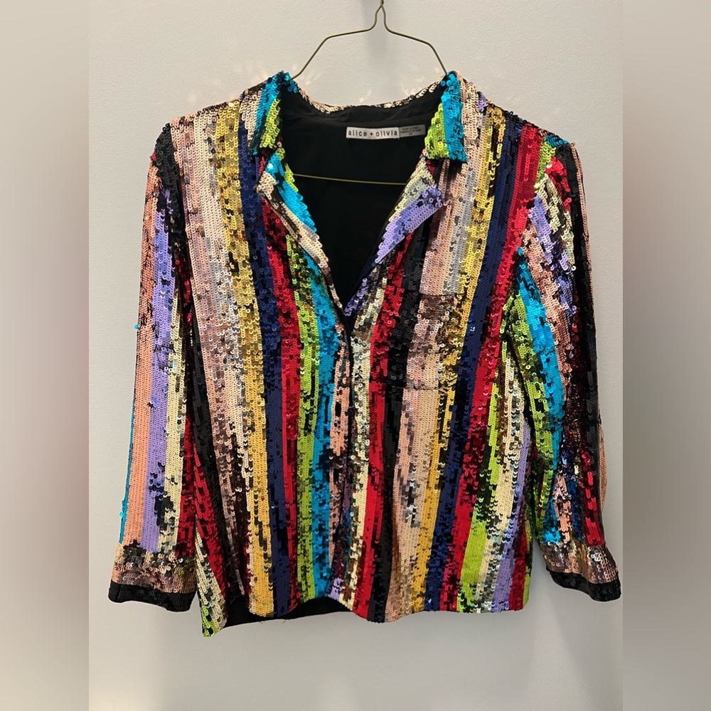Alice & Olivia sequin blazer S